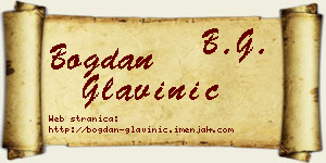 Bogdan Glavinić vizit kartica